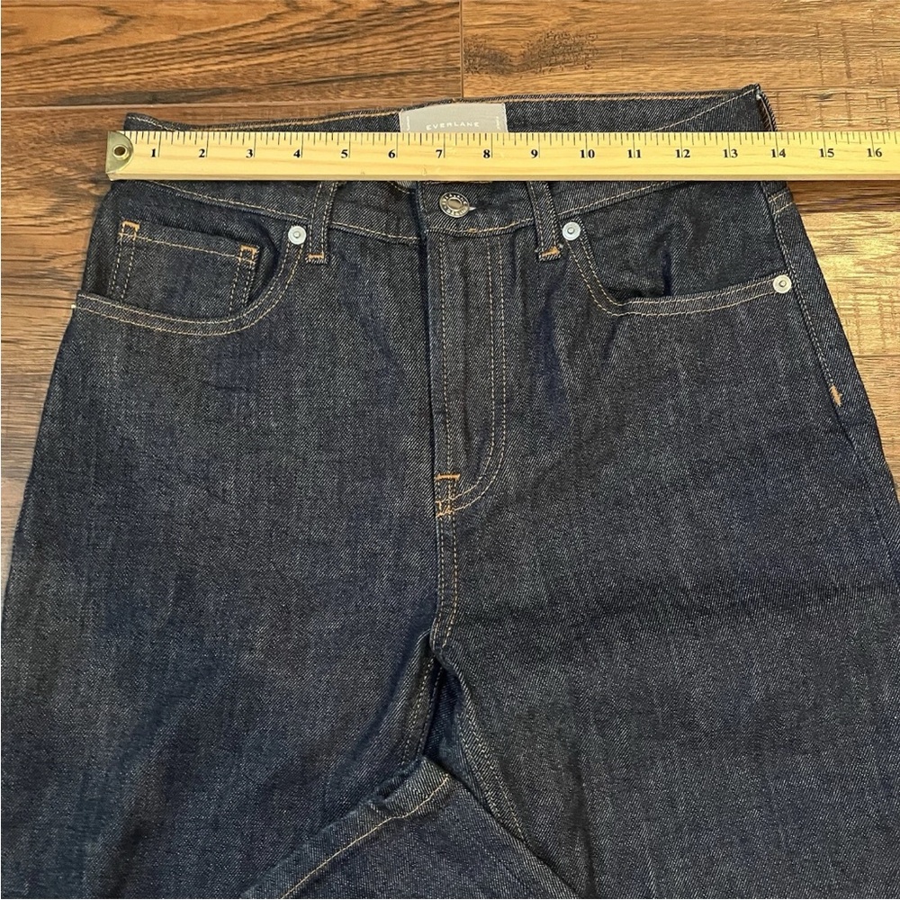 Everlane Womens High Rise Rigid Denim Jean RN 139393 Skinny Sz 28 Dark Wash - Picture 7 of 9